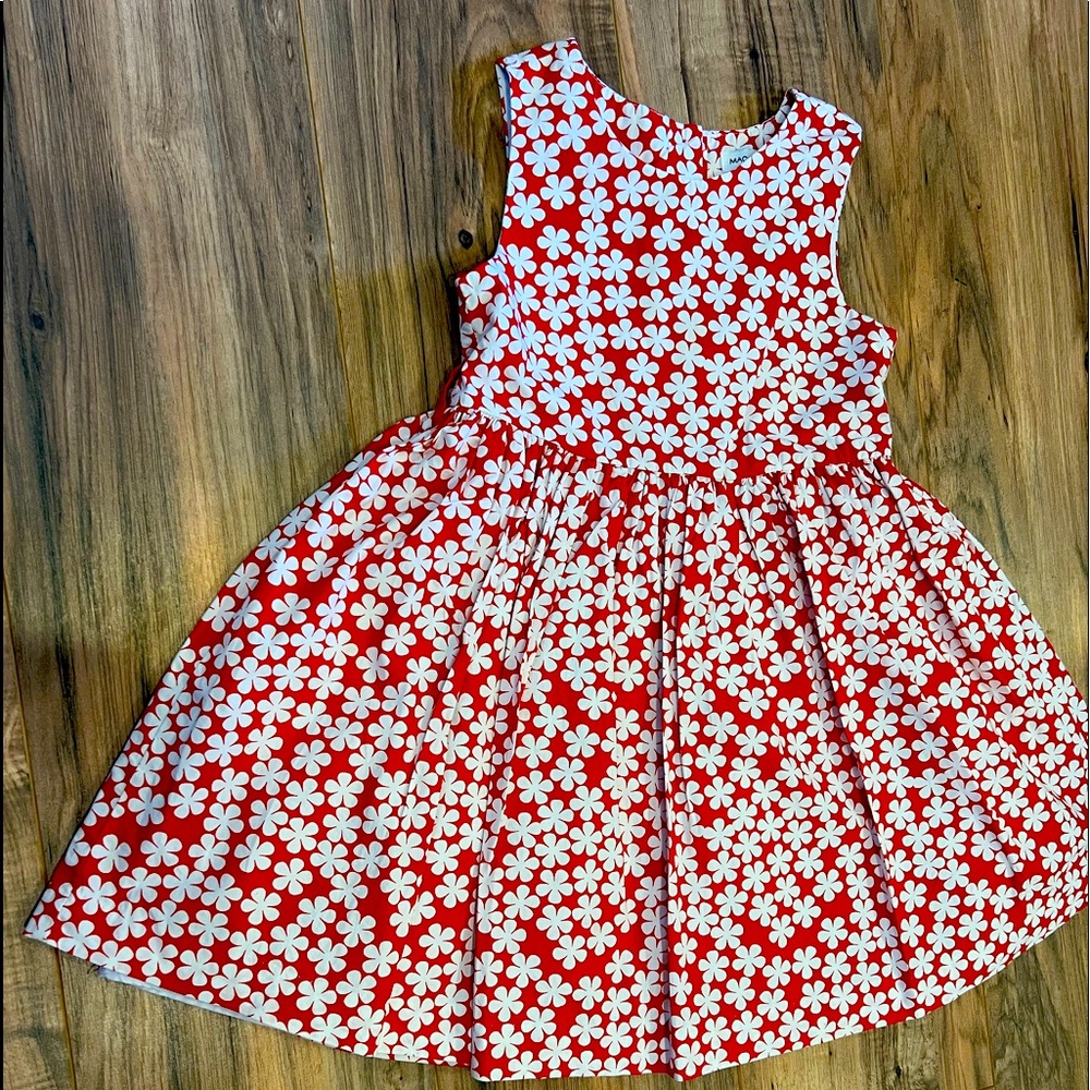 Red flower dress